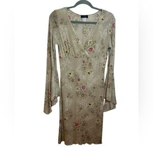 Rag Vintage Y2K Floral Bell Sleeve Hippie Dress